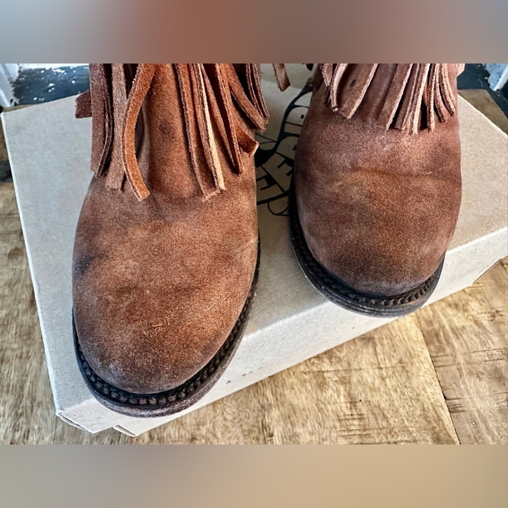 Freebird by Steven Lucy Suede Ankle Boots Tan Size 8 w/ Box - Picture 7 of 11